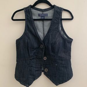 Baccini Denim 3 Button Tailored Vest